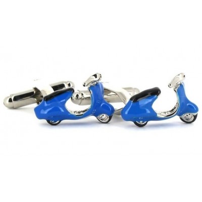 Gemelos Moto Scooter Vespa Azul