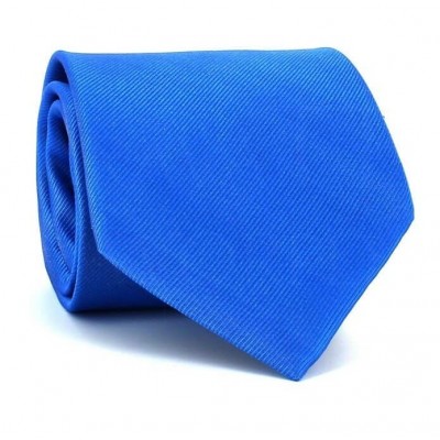 Corbata Lisa Azul MicroTwill