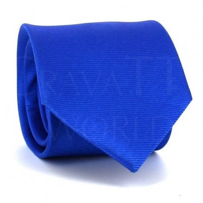 Corbata Lisa Azul Twill Horizontal