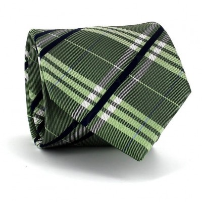 Corbata Cuadros Escoceses Verde Frontal
