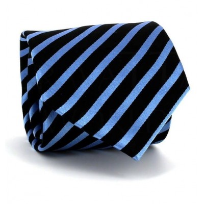 Corbata Rayas Azul y Negra