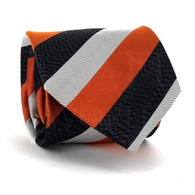 Corbata Rayas Tricolor Naranja