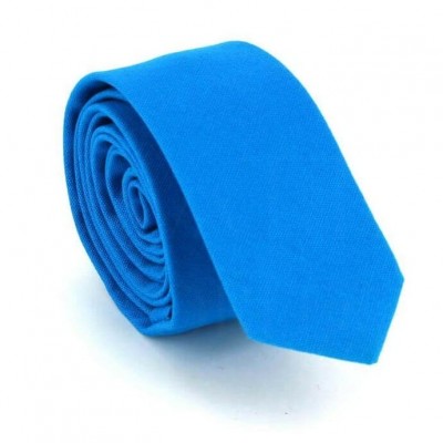 Corbata Estrecha Lisa Azul