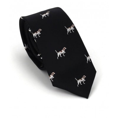 Corbata Estrecha Perros Negra