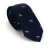 Corbata Estrecha Zorros Azul