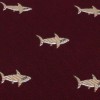 Corbata Estrecha Tiburones Burdeos 