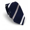 Corbata de Rayas Azul Marino y Plata