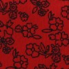 Corbata Estrecha Flores Roja