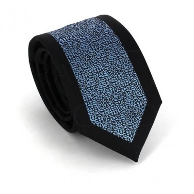 Corbata Estrecha Moderna Negra y Azul