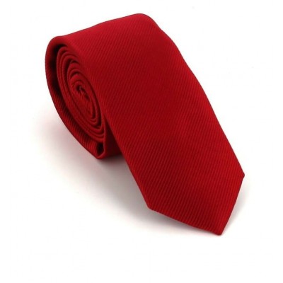 Corbata Estrecha Rojo Oscuro