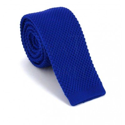 Corbata de Punto Lisa Azul