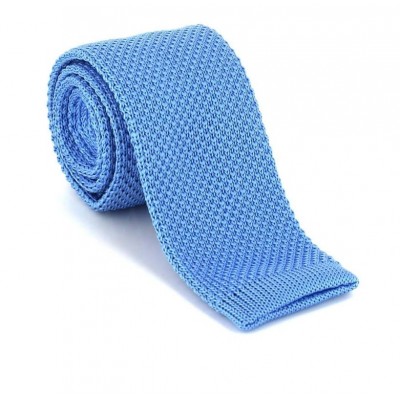 Corbata Punto Lisa Azul Claro