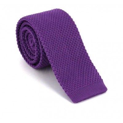Corbata de Punto Lisa Púrpura
