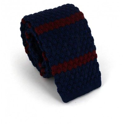 Corbata Punto Azul de Rayas Granate