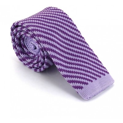 Corbata Punto Rayas Diagonales Violeta y Lila