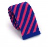 Corbata Punto Rayas Diagonales Azul y Rosa